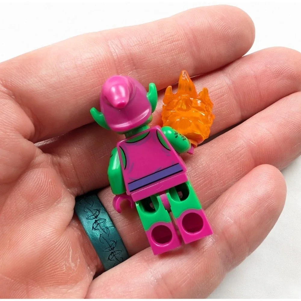 Lego Green Goblin Magenta Minifigure 76057 Marvel Spider-Man w/ Pumpkin Bomb
